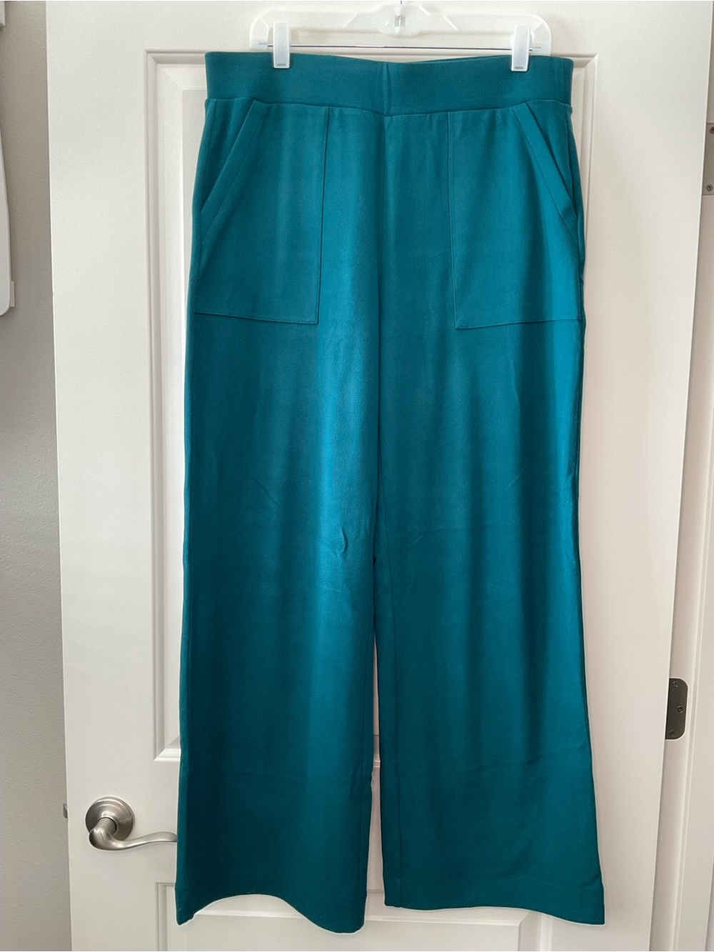 CAbi Teal Wide-Leg Pull-On Pants
